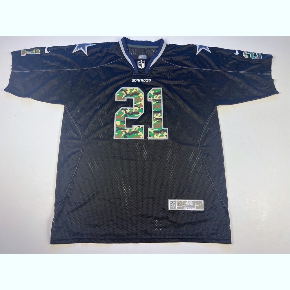 Nike Cowboys Elliott #21 Jersey NFL On Field Black Camo Men's Size 48